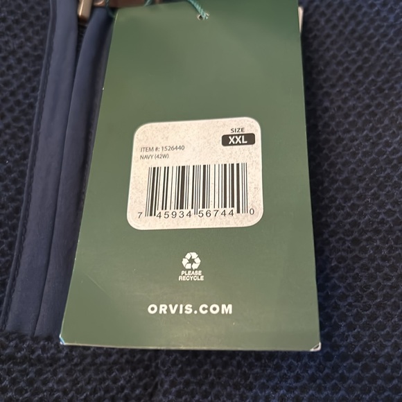 Orvis XXL navy blue 1/4 zip pullover - Picture 5 of 11